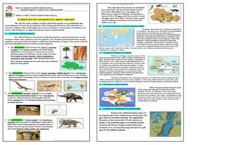 Evidences Of Continental Drift Notebook Size Pdf