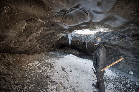 Inside an ice cave close to Jökulsárlón