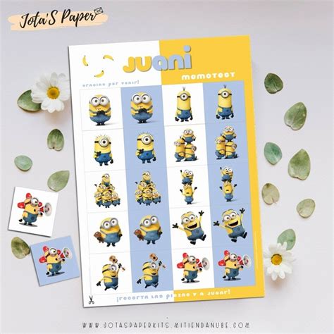 Juego De La Memoria MINIONS MOD2 Jotas Paper Kits