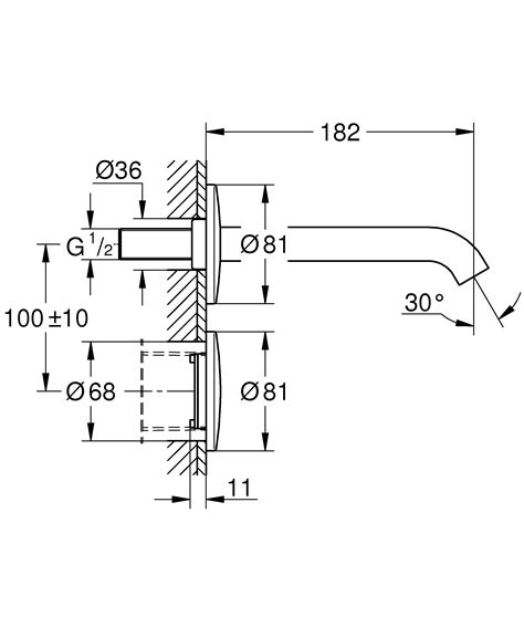 Grohe Infrarot Elektronik für Waschtisch Wandarmatur Essence E Chrom