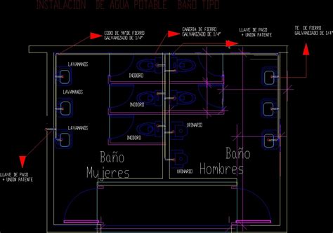 Water Provision In Sanitary Dwg Block For Autocad Designs Cad