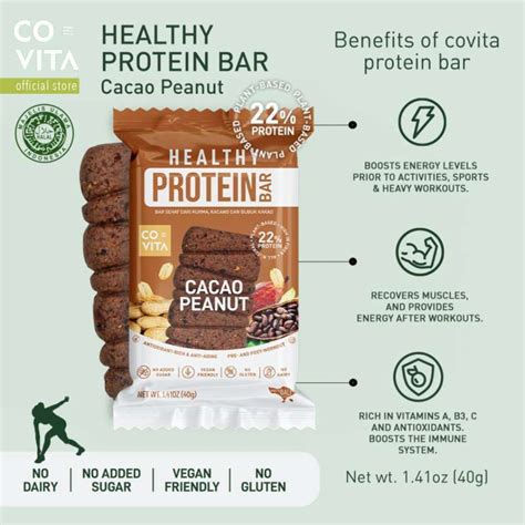 Jual Covita Healthy Protein Bar Snack Protein Bar Matcha Chia Di