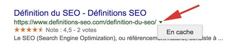 Définition du Cache Google Définitions SEO Neper