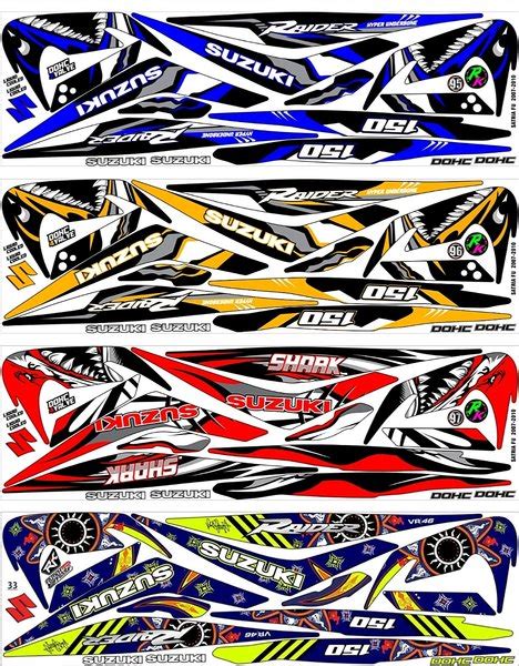 Jual Sticker Striping Variasi Satria Fu Barong Satria Fu