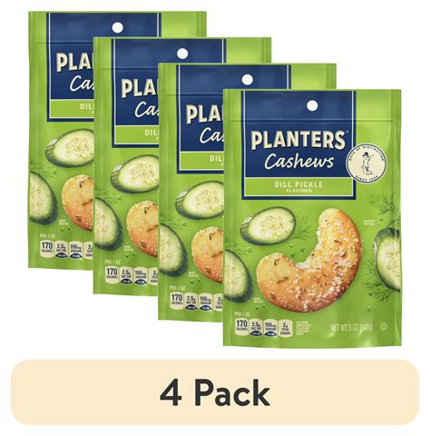 Pack Planters Whole Cashews Dill Pickle Flavored Party Snacks