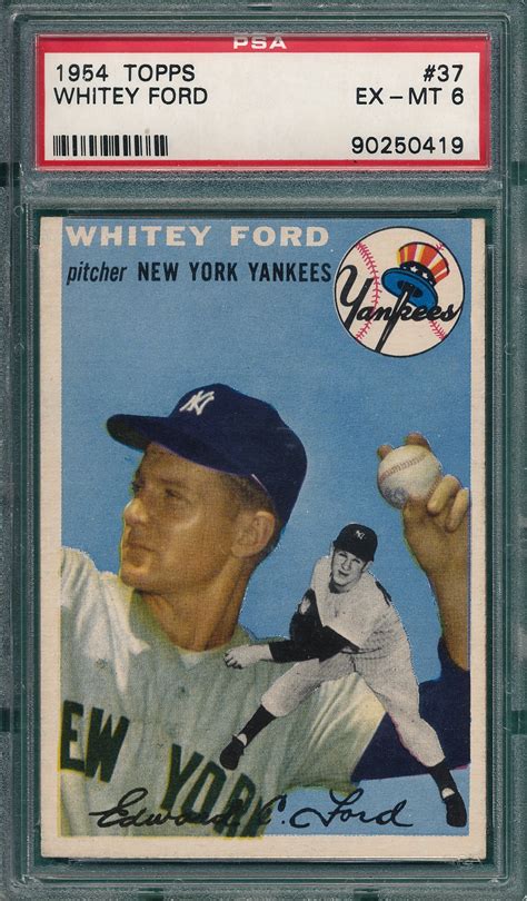 Lot Detail 1954 Topps 37 Whitey Ford PSA 6