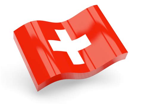 Glossy Wave Icon Illustration Of Flag Of Switzerland