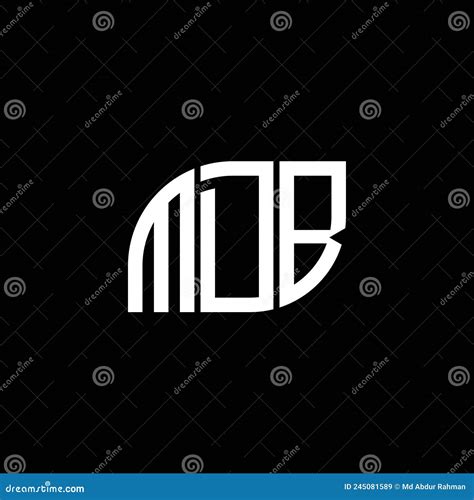 Design Do Logotipo Da Letra Mdb Em Fundo Preto Conceito De Logotipo De