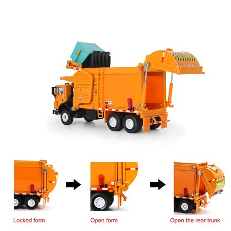 Fubarbar Garbage Truck Toy Model 143 Scale Metal Diecast Recycling