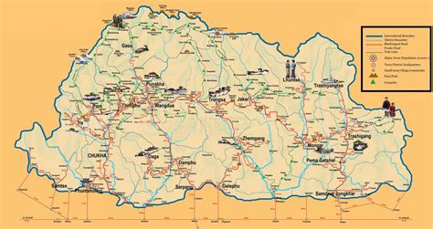 Bhutan Map Map Of Bhutan Bhutan Tourist Map Images