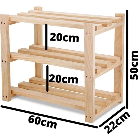 Sapateira Estante Casal Prateleiras Minimalista Madeira Pinus