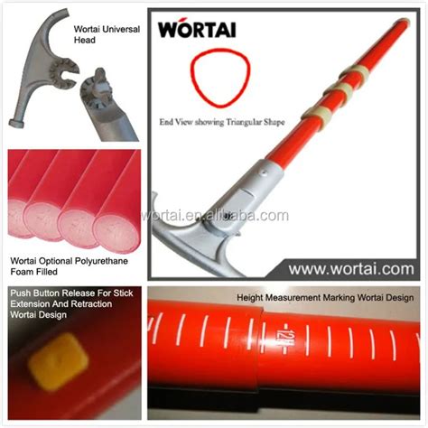 Circle Telescopic Hot Stick Telescopic For Cutout Fuse Surge Arrester Hv Telescopic Insulation