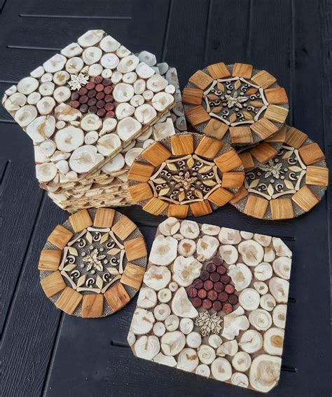 Wooden Trivets Hot Pads Wood Decor Hot Pad Stands For Hot Etsy