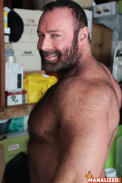 Stunning Hairy Bear Brad Kalvo Sticks His Cock In Bodybuilder Armond