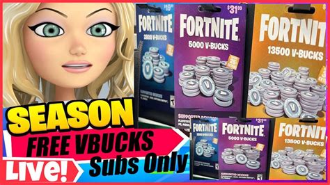 Fortnite Giveaway Live 🎁 Free V Bucks Codes Live Subs Only Youtube