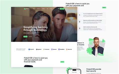 Fintech 128 Finance HTML5 Responsive Website Template