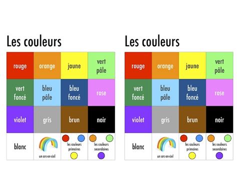 97 best French - Colors images on Pinterest | Teaching french, French colors and French people