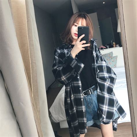 Rocho Oversized Plaid Shirt Yesstyle Artofit