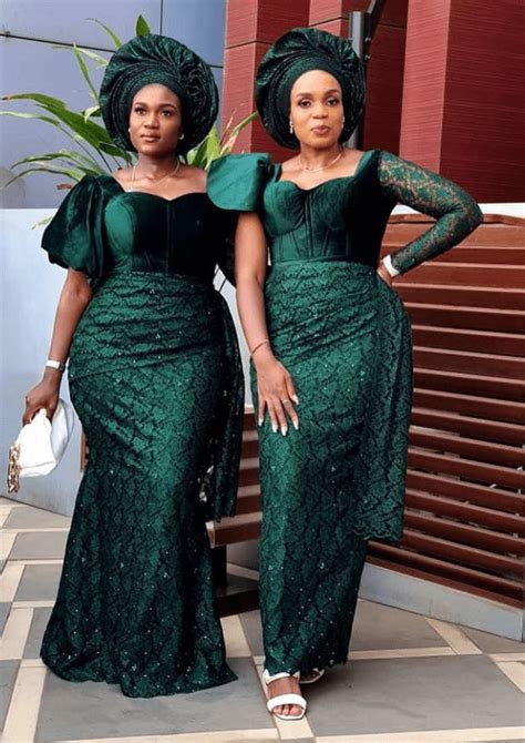 Green Aso Ebi Styles For Big Bold And Beautiful Plus Size Women In