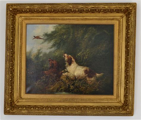 George Armfield - Spaniels Flushing A Pheasant attrib G Armfield at 1stDibs