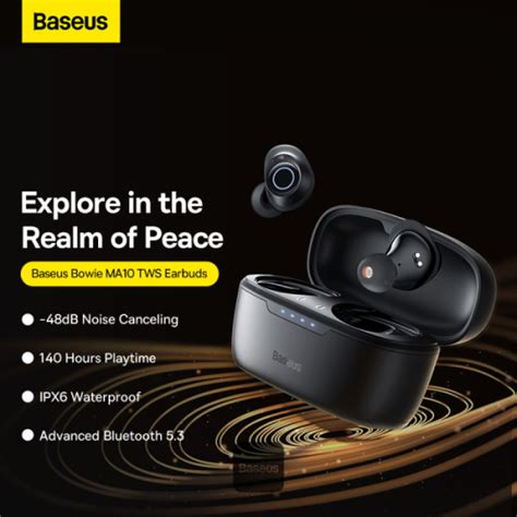 Baseus Online | Baseus Bowie MA10 True Wireless Earphones with Active ...