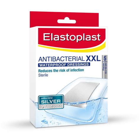 Elastoplast Plaster Antibacterial Waterproof Xxl Dressing 5 Plasters