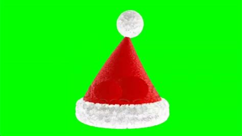 Santa Claus Cap Green Screen Christmas Green Screen Merry Christmas