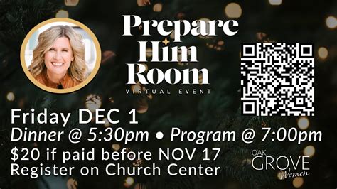 Prepare Him Room - Ladies Virtual Event — Oak Grove Baptist Church