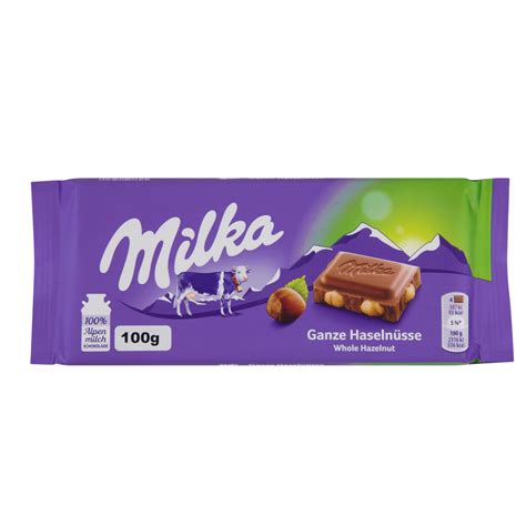 Chocolate ao Leite Avelãs Inteiras Milka Pacote 100g Pão de Açúcar