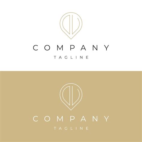 Premium Vector Letter Dv Vd Initial Point Pin Map Local Icon Logo