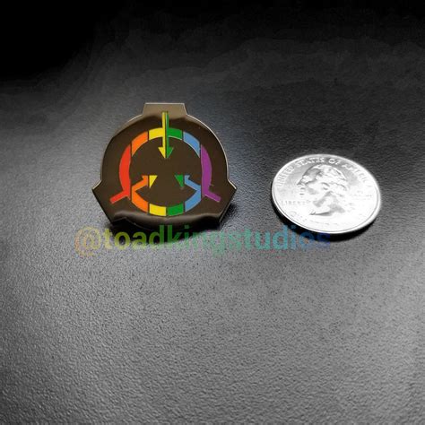 Scp Logo Enamel Pin Black And Rainbow Scp Foundation Etsy