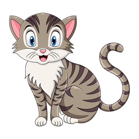 Premium Vector Cute Cat Cartoon Sitting