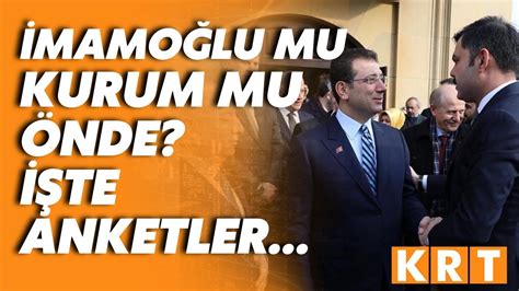 İstanbul da Ekrem İmamoğlu mu yoksa Murat Kurum mu önde İşte anketler