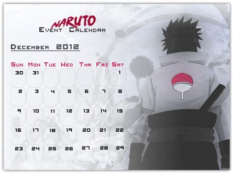 Naruto Calendar December By Cheyyenne Luv On Deviantart