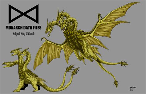 Kaiju Commissions: Monarch Files: King Ghidorah by Bracey100 on DeviantArt