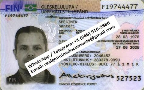 Buy Finland Permanent Residence Card Buy Global Document