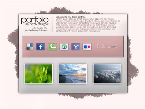 Free PSD Portfolio Template by perrysmith on DeviantArt