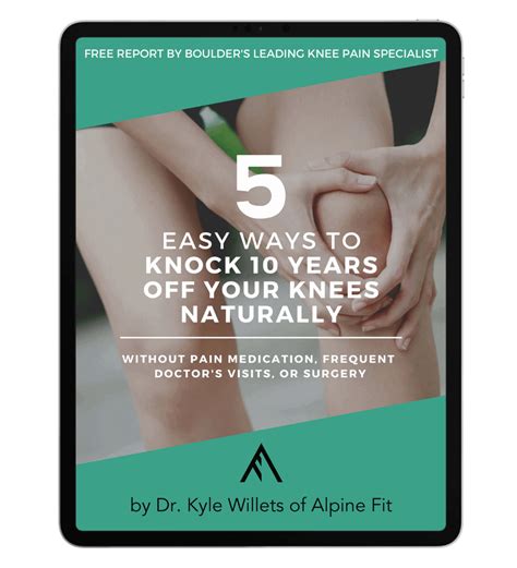 How To Ease Knee Pain Free Guide Alpine Fit Co