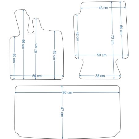 Smart ForTwo 1998 02 2007r Dywaniki welurowe w jakości Economy czarne