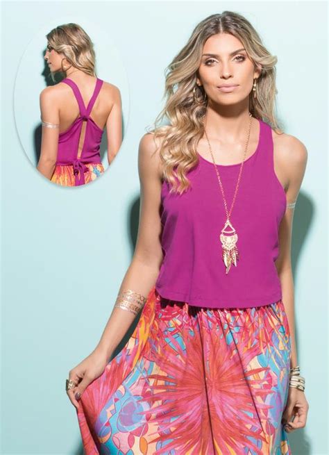 Blusa Com Abertura Nas Costas Pink Quintess