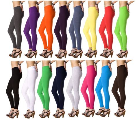 Ladies Full Length Plain Leggings