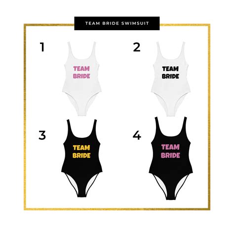 Bride Team Bride One Piece Swimsuit Bridal Party Etsy