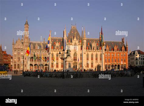 Town Hall Burg Square Brugge Belgium Stock Photo Alamy