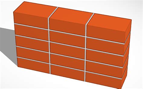 3d Design Brick Wall Tinkercad