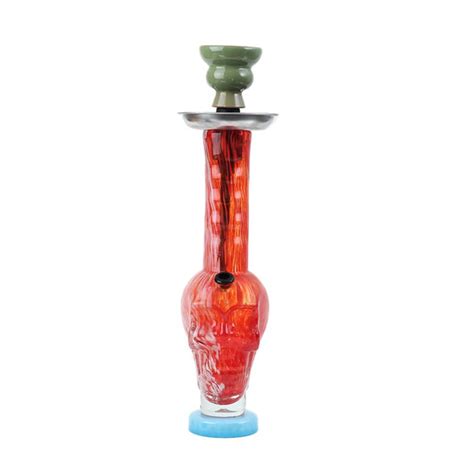 St9 Coloured Skull Round Base Glass Waterpipe 304cm Shisha Glass