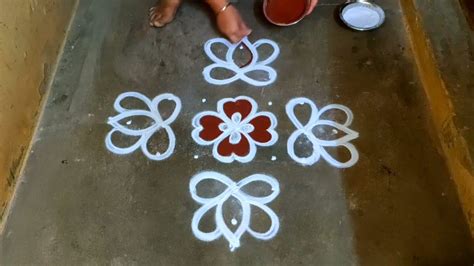 Chithirai Madham Lotus Kolam Designs 7 1 Dots Small Daily Muggulu