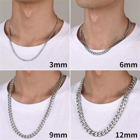 Chaine Homme Acier Inoxydable Collier Gros Maille Cubain Enfant Garcon