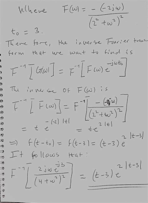 [solved] Find The Inverse Fourier Transform Of The Following Course Hero