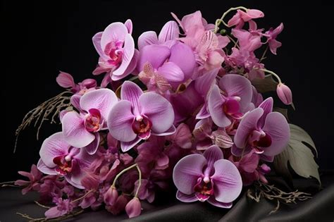 Premium AI Image | A bouquet of orchids from the collection of the year