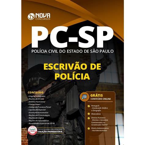 Apostila Pc Sp Escriv O De Pol Cia Civil Em Promo O Na Americanas